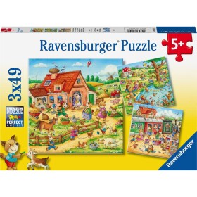 Ravensburger Puzzle Prázdniny na vidieku 3 x 49 dielikov