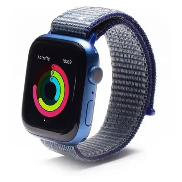 Gear4 Športový remienok Apple Watch 45/44/42mm modrá / Remienok / Nylon / Vodeodolný (705009518)