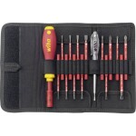 Wiha 36068 Set 16 ks nástavcov SoftFinish plochý/krížový/TORX slimVario, VDE, Typ 2831T16