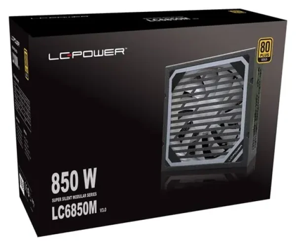 LC-Power LC6850M V3.0 / Zdroj / ATX 3.0 / 850W / 80 PLUS Gold / 135mm / Modulárny (LC6850M V3.0 Gold)
