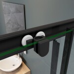 H K - Sprchovací kút štvorcový, SIMPLE BLACK 90x90 cm L/P variant, rohový vstup SE-SIMPLEBL9090