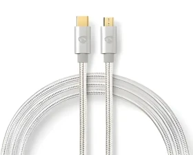 Nedis USB-C - Micro-B kábel nylonový opletený / Kábel USB / USB 2.0 / 480 Mbps / 10 W / 3 m (CCTB60650AL30)