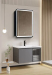 Zrkadlová skrinka s osvetlením SAT 50x71 cm čierna SATZGALED5071CE SATZGALED5071CE