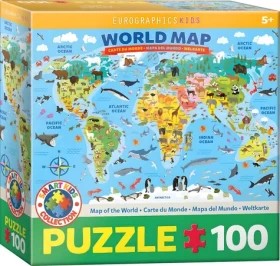 EUROGRAPHICS Puzzle Ilustrovaná mapa sveta