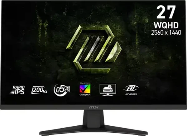 27" MSI MAG 274QF E20 čierna / Herný monitor / QHD / Rapid IPS / 200Hz / HDMI + DP / VESA (MAG 274QF E20)