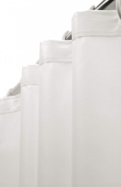 DEANTE - Ľahnený biela - Sprchový záves, univerzálny, 150 cm - 10 ok NIL_AZ15