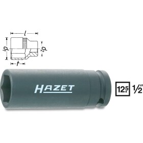 Hazet HAZET silový nástrčný kľúč , 1/2 (12.5 mm), 900SLG-27; 900SLG-27