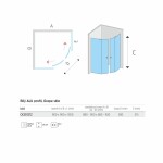 Mereo Sprchovací kút, Kora Lite, štvrťkruh, R 550, zasúvací, 90x90 cm, biely ALU, sklo Grape CK35121Z