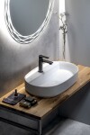 ISVEA - INFINITY OVAL keramické umývadlo na dosku, 60x40cm, matná biela 10NF65060-2L