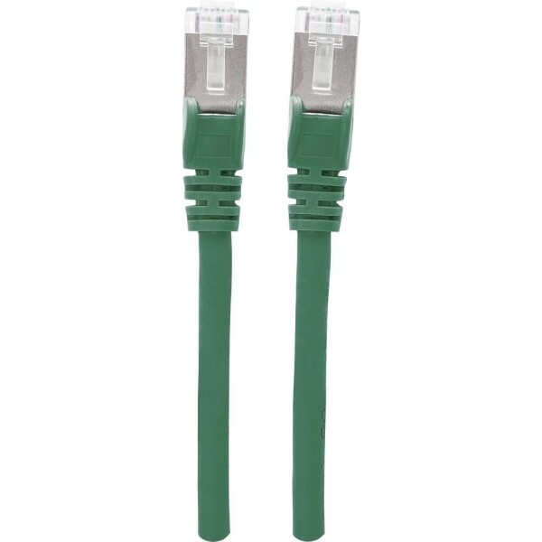 Intellinet 737111 RJ45 sieťové káble, prepojovacie káble CAT 6A S/FTP 20.00 m zelená fóliové tienenie, tienenie pletivom, bez halogénov 1 ks; 737111