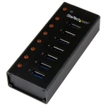 StarTech USB 3.0 HUB 7 portov čierna / USB hub / aktívne napájanie / hliník (ST7300U3M)