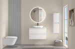 CERANO - Kúpeľňová skrinka Carole + doska pod umývadlo Navira Slim - 18 mm - biela matná - 60x49,8x46 CER-476291