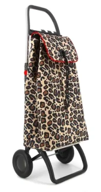 Rolser I-Max Wild 2 Logic leopardí vzor / Nákupná taška na kolieskach / Veľké kolieska / objem 43 l / nosnosť 40 kg