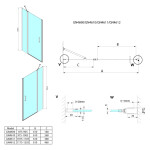 GELCO - LORO sprchové dvere s pevnou časťou 1200 číre sklo GN4612