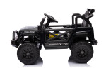 Mamido Mamido Elektrické autíčko OFFROAD čierne 12V Vysoký podvozok, široké sedadlo, Odpružené nápravy, 2,4 GHz Diaľkové ovládanie LED svetlá