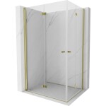 MEXEN/S - Mist-F Duo sprchovací kút skladacie dvere ľavá 100 x 90, transparent, zlato 8A6-100L-090P-50-00