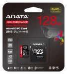 ADATA High Endurance / Micro SDXC karta / 128 GB / UHS-I U3 / Class 10 / čítanie: 100 MB/s / zápis: 80 MB/s (AUSDX128GUI3V30SHA2-RA1)