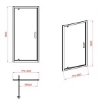 CERSANIT - DVERE 80x190 TRANSPARENT SKLO S154-005
