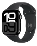 Apple Watch Series 10 GPS+Cellular 46mm Klavírno čierne hliníkové telo - Čierny športový remienok (M/L) / 160-210 mm (MWY43QC/A)