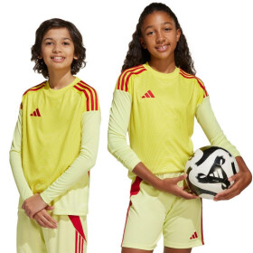 Detské brankárske tričko adidas Tiro 25 Competition s dlhým rukávom žlto-červené KJN2020 152CM