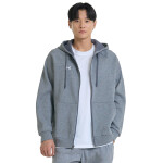 Mikina Under Armour Rival Fleece FZ Hoodie Castlerock Light Heather/ White XL