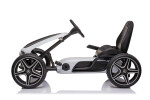 Mamido Mamido Detská šliapacia motokára Mercedes XMX610 biela | ECO koža | Polohovateľné sedadlo