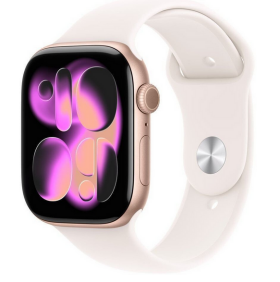 Apple Watch 11 GPS + Cellular 46mm Rose Gold Alu Sport Band S/M Rose (MFCG4ZR/A)