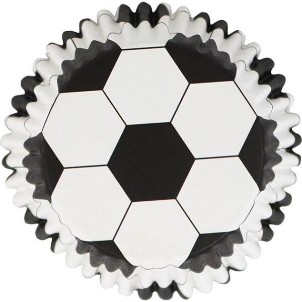 Košíčky na cupcaky 30 ks - futbalový loptou - PME