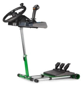 Wheel Stand Pro FARM TRUCK LITE V3 zelený / Stojan na volant a pedále / bez RGS modulu / nastaviteľná šírka 400-565 mm (5907734782781)