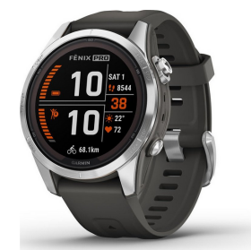 Garmin fenix 7S Pro Solar s monitorom srdcovej frekvencie HRV Elevate (strieborný/grafitový remienok)