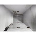 MEXEN/S - Lunar-F skladacie sprchové dvere pravé 100, transparent, ružové zlato 836-100-000-60-00-P