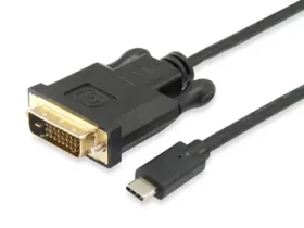 Equip Redukcia USB-C - DVI-D čierna / Redukcia / 1920x1200 60Hz / 1,8 m (133468)