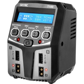 SKYRC T100 modelárska nabíjačka 5.0 A olovo, LiFePO, LiHV, LiIon, LiPolymer, NiCd, NiMH odpojenie časovača, grafické zobrazenie; SK100162