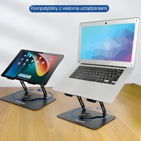 Awei X46 čierna / Stojan na notebook / otočný 360° / náklon 0-80° / do 17" / nosnosť 10 kg (X46)