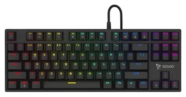 Savio Tempest X2 Outemu Brown čierna / Herná klávesnica / RGB / drôtová (SAVGK-TEMPEST X2 BROWN)