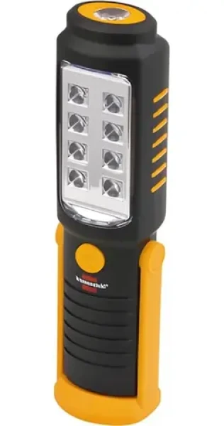 Brennenstuhl Inšpekčné LED svetlo / Svietidlo / 8 +1 SMD LED / 250 +100 lm / otočný hák a magnet / batéria 3x AA (1175410010)