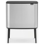 Brabantia Bo Touch Odpadkový kôš na triedený odpad 11 + 23 L matná strieborná / 54 x 68 x 31.2 cm (31 62 27)