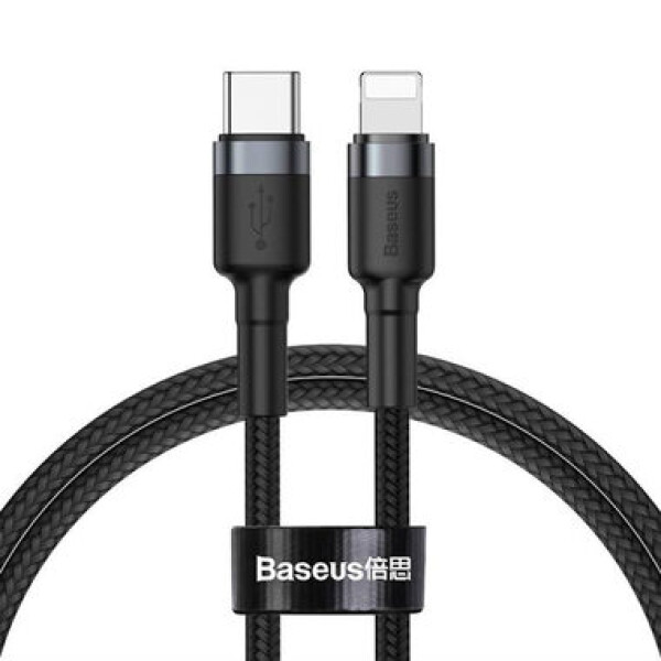 Baseus CATLKLF-G1 Kábel USB-C (M) - Lightning (M) 1 m čierno-šedá / 18W (CATLKLF-G1)