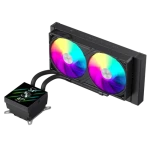 Gamemax GLACIER 240 LCD čierna / AIO vodný chladič CPU / 2x 120 mm / LCD displej (GLACIER 240 LCD BK)