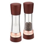 ColeMason Derwent Chestnut Rose Gold / Sada mlynčekov na soľ a korenie / výška 19 cm / bukové drevo, nerez oceľ (H332296)