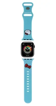 Hello Kitty Silicone Kitty Head modrá / Remienok pre Apple Watch / 38/40/41mm (HKAWMSCHBLB)