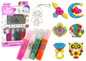 Mamido Vitráže závesy na maľovanie, tuhnúca farba, 6 ks.