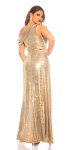 Sexy Koucla One-Shoulder Goddessdress with XXLSlit GOLD