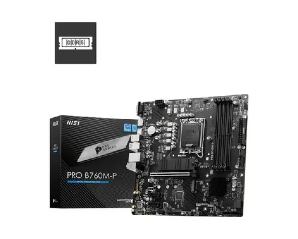MSI PRO B760M-P / B760 / LGA 1700 / 4x DDR5 / PCIEx16 / 1x GLAN / mATX (PRO B760M-P)