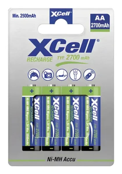 XCell X2700 / Nabíjacia batéria AA / Ni-MH / 1,2 V / 2700 mAh / 4 ks (118740)