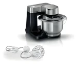 BOSCH MUMS2VM00 čierna/strieborná / Kuchynský robot / 900W / misa 3.8 L / miesenie / šľahanie (MUMS2VM00)