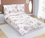 Obliečky bavlna 90/184 140x200, 70x90 vínový kvet