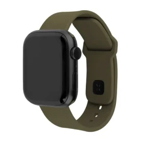 FIXED Set silikónových remienkov Silicone Sporty Strap pre Apple Watch 42/44/45/46mm olivový (FIXSST2-434-OL)