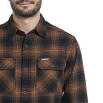 Bushman Pánska flanelová košeľa Gunnar, čierna/oranžová XXXXL