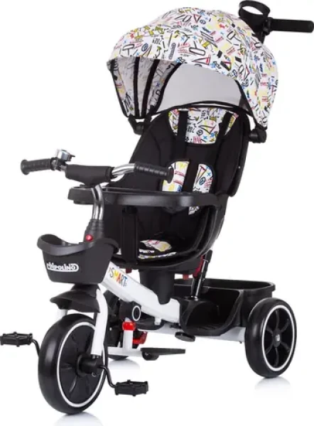 CHIPOLINO Trojkolka so strieškou SMART 2v1 White (TRKSA02203WH)